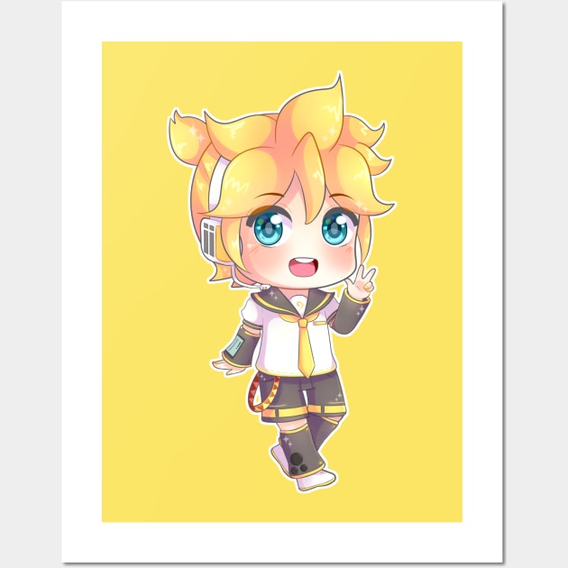 VOCALOID Kagamine Len chibi Wall Art by Nadi-chan16